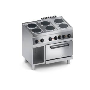 Електрическа печка 6 плочи, и електрическа фурна 1/1 GN, 900мм, COOX, Италия