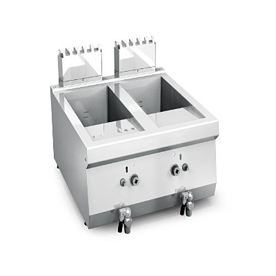 Фритюрник на газ, 2х8л. настолен, 600мм., COOX, Италия