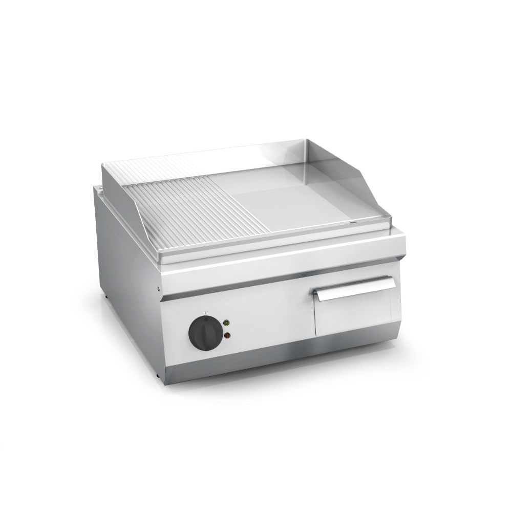 Електрическа скара, настолна,1/2 гладка 1/2 оребрена плоча 600мм., COOX, Италия