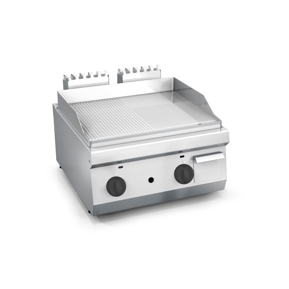 Скара на газ, настолна,1/2 гладка 1/2 оребрена плоча 600мм., COOX, Италия