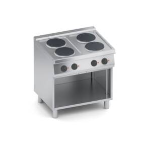 Електрически котлони с 4 кръгли плочи, отворена база 800мм., COOX, Италия