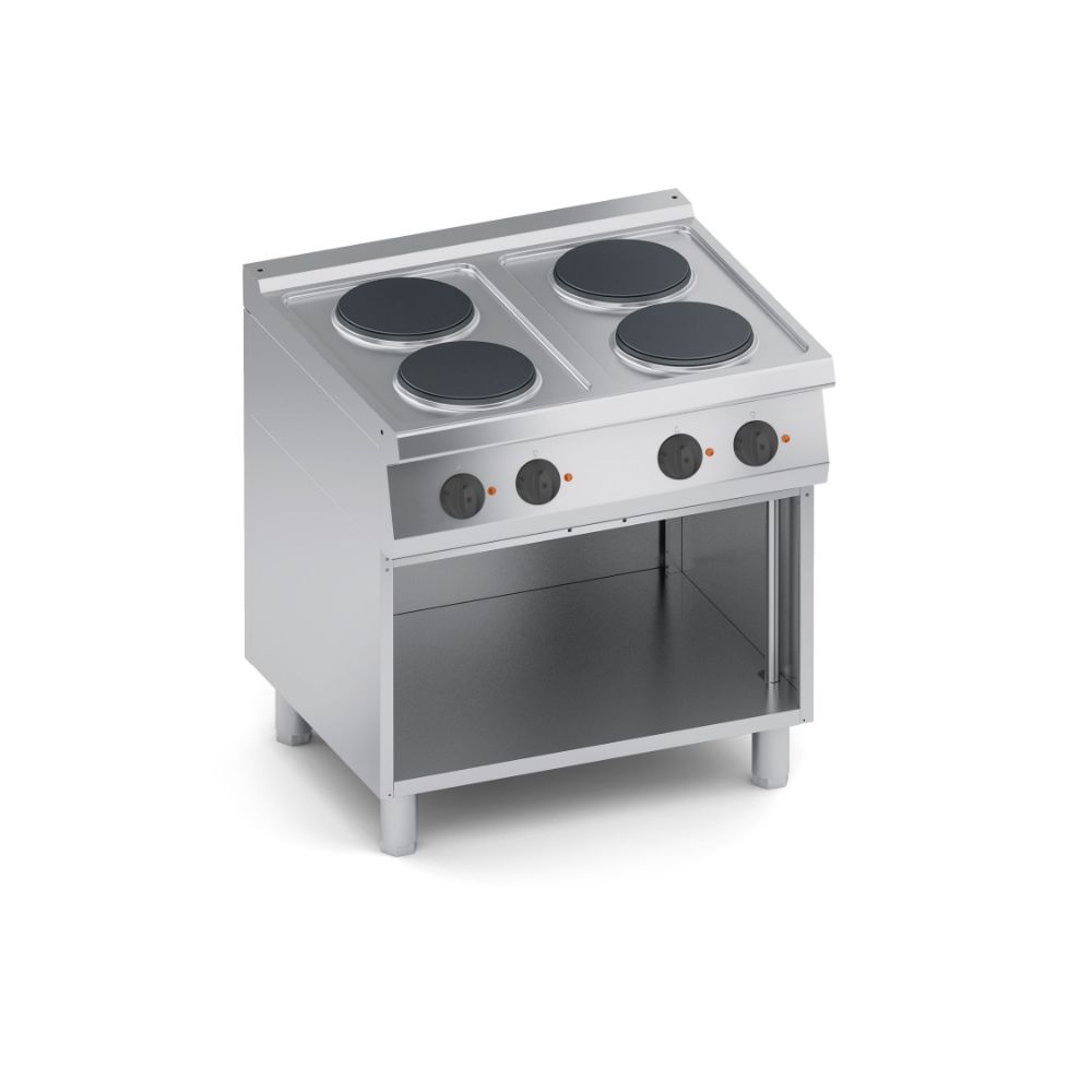 Електрически котлони с 4 кръгли плочи, отворена база 800мм., COOX, Италия