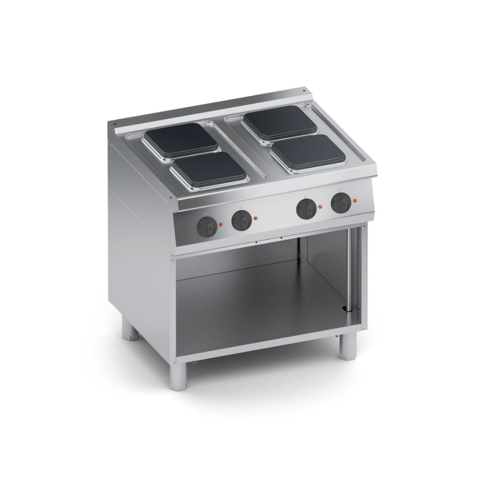 Електрически котлони с 4 правоъгълни плочи, отворена база 800мм., COOX, Италия