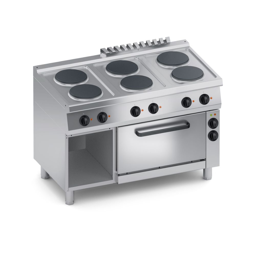 Електрическа печка с 6 кръгли плочи, конвекторна фурна 1/1 GN 1200мм., COOX, Италия