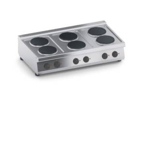 Електрически котлони с 6 кръгли плочи, настолен 1200мм., COOX, Италия