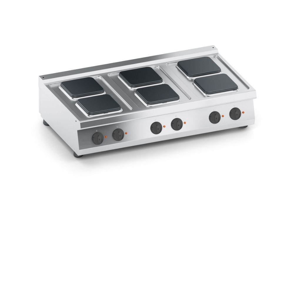 Електрически котлони с 6 правоъгълни плочи, настолен 1200мм., COOX, Италия