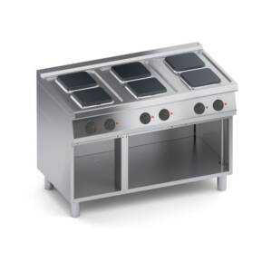 Електрически котлони с 6 правоъгълни плочи, отворена база 1200мм., COOX, Италия