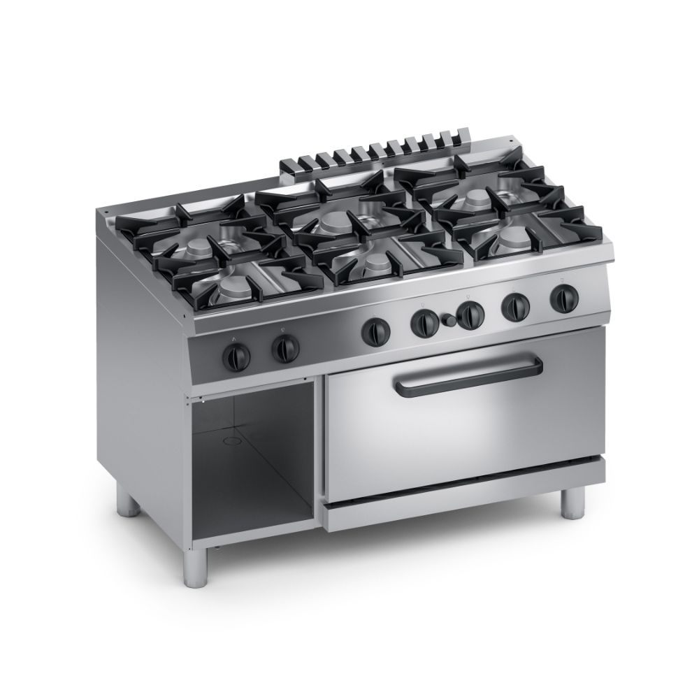 Газова печка, 6 горелки, фурна на газ 2/1 GN Performance, COOX, Италия