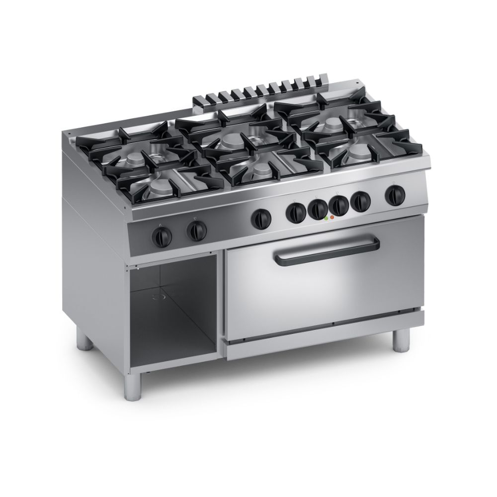 Газова печка, 6 горелки, електрическа фурна 2/1 GN Performance, COOX, Италия