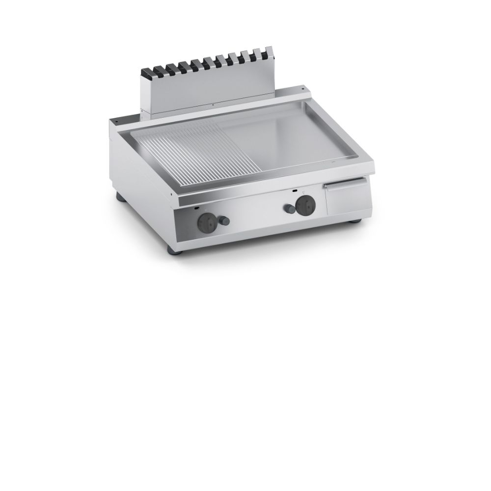 Скара на газ, 1/2 гладка 1/2оребрена, настолна 800мм Performance, COOX, Италия