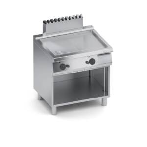 Скара на газ, 1/2 гладка 1/2оребрена, отворена база 800мм Performance, COOX, Италия